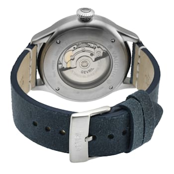Gevril Men's Vaughn 43503 Swiss Automatic SW200 Sellita Movement Leather Watch