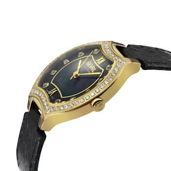Gevril Women's Lugano Swiss Diamond Watch, Genuine Italian Handmade
Leather Strap