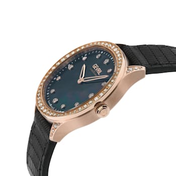 Gevril Women's Morcote Swiss Diamond Watch, Genuine Italian Leather Strap