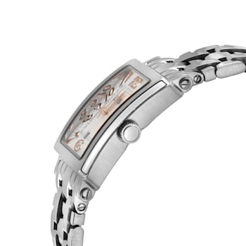 Gevril Ave of Americas Mini Women’s Stainless Steel Case,White MOP Dial Watch