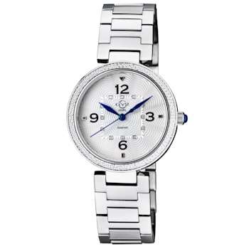 GV2 by Gevril Women's 14200B Piemonte Diamond Swiss Quartz Steel Watch