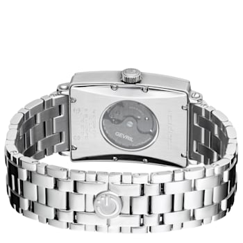 Gevril 5070B Men's Avenue of Americas Intravedere White Dial Stainless
Steel Watch