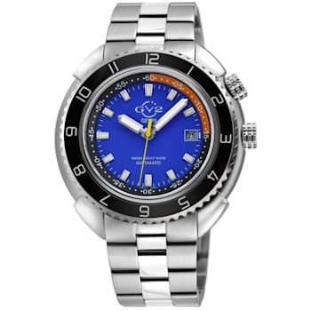 GV2 by Gevril Men's 42401 Squalo Swiss Automatic Ceramic Bezel Diver Watch