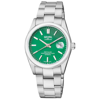 Gevril Men's 48914 West Village Swiss Automatic Sellita Stainless Steel Watch