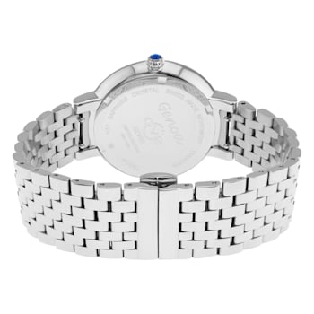 GV2 Women's Genoa White MOP Dial, Stainless Steel Diamond Watch