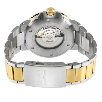Gevril RiverSide Swiss Automatic Watch, Two tone SS/IPYG Stainless Steel Bracelet