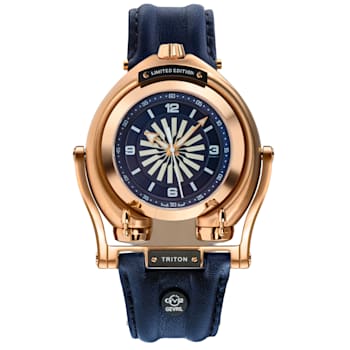 GV2 3406 Triton Men's Gun Dial Calfskin Leather Watch