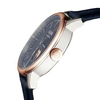 Gevril 9605 Men's Mulberry Automatic Open Heart Watch