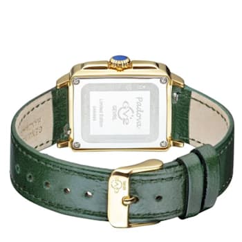 GV2 by Gevril Women's 12335 Padova Gemstone Green MOP Dial Swiss Quartz Watch