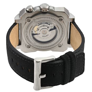 GV2 Men's XO Sub SS Case, SS/GRN Bezel, Green dial, Genuine Black Canvas Strap
