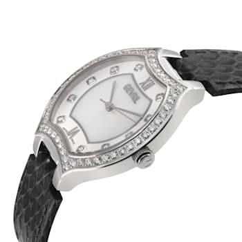 Gevril Women's Lugano Swiss Diamond Watch, Genuine Italian Handmade
Leather Strap