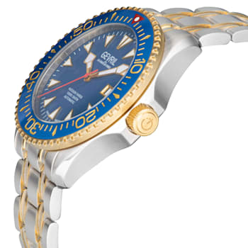 Gevril Men 48803 Hudson Yards Swiss Automatic Diver Rotating Ceramic
Bezel Watch