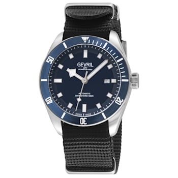 Gevril Men's Yorkville Blue Dial Stainless Steel Watch