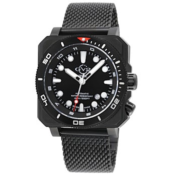 GV2 Men's XO Submarine BLK Case, BLK/BLK Bezel, Black Dial, Stainless
Steel Case