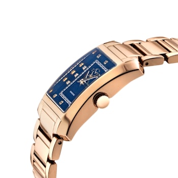 GV2 Womens Luino Diamond Blue MOP Dial, 316L Stainless Steel IPRG Watch