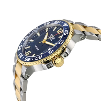 Gevril RiverSide Swiss Automatic Watch, Two tone SS/IPYG Stainelss Steel Bracelet