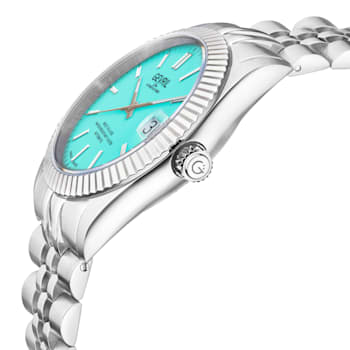 Gevril Men's Automatic West Village Tiffany Sunray Dial IPYG Stainless
Steel Bracelet