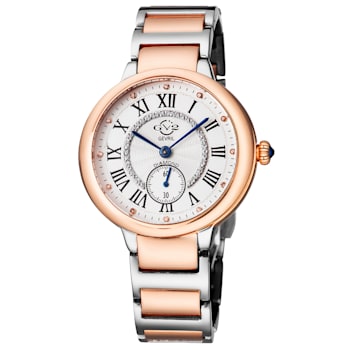 Gv2 By Gevril Women's 12204B Rome Two-Tone IP Stainless Steel Diamond Watch