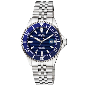 Gevril Men's 42601 Chamber Swiss Automatic Sellita SW200 Ceramic Bezel Watch
