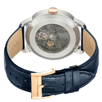 Gevril 9605 Men's Mulberry Automatic Open Heart Watch
