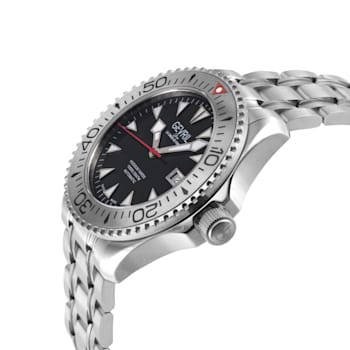 Gevril Men's Hudson Yards black dial Stainless steel watch Tungsten Bezel
