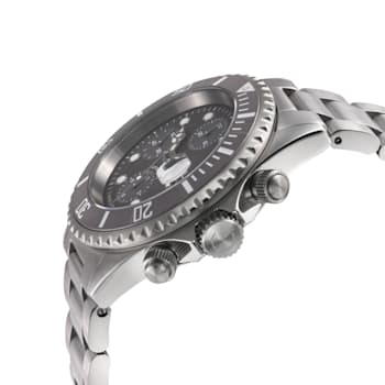 Gevril Men's Wall Street Chrono Blk Dial Blk Ceramic Bezel 316L
Stainless Steel Bracelet