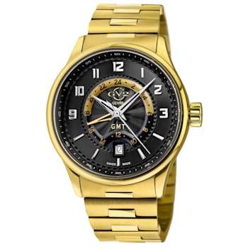 Gv2 by Gevril Men's 42306B Giromondo Stainless Steel Date Swiss Watch