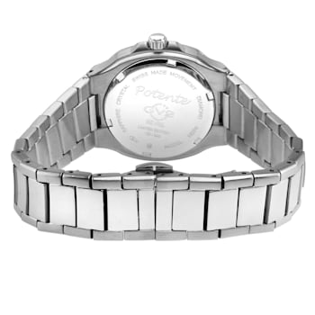 GV2 Potente Lady Black MOP dial, 316L Stainless Steel Diamond Watch