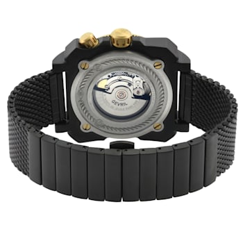 GV2 Men's XO Submarine Black Case, GP/BLK Bezel, Black Dial, Stainess
Steel Bracelet
