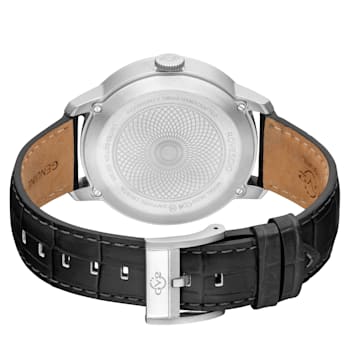 GV2 Rovescio Men's Stainless Steel Case Genuine Leather Strap Watch