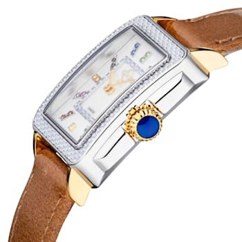 GV2 by Gevril Women's 12334 Padova Gemstone MOP Dial Swiss Quartz
Leather Watch