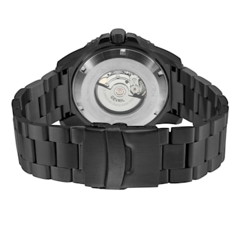Gevril Men's Canal Street Stainless Steel Case, Black Dial, SS/IPBK Bracelet.