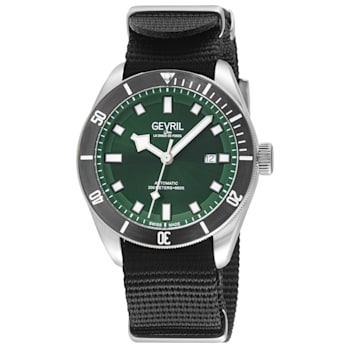 Gevril Men's Yorkville Green Dial steel Watch