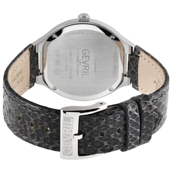 Gevril Women's Lugano Swiss Diamond Watch, Genuine Italian Handmade
Leather Strap