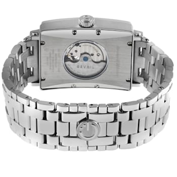 Gevril Men's  Avenue of Americas Intravedere Blue Dial Stainless Steel Watch