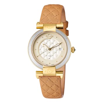 Gv2 By Gevril Women's 1501-L8 Berletta Diamond Swiss Quilted Leather
Date Watch