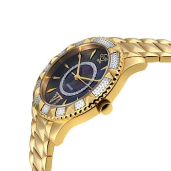 GV2 Venice Womens Blue MOP Dial Bue Gold Bracelet