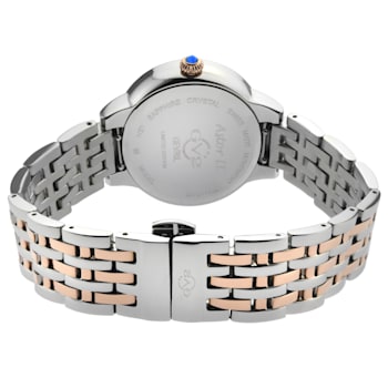 Gv2 By Gevril Women's 9149 Astor II Diamond MOP Dial Two-Tone IP Steel Watch