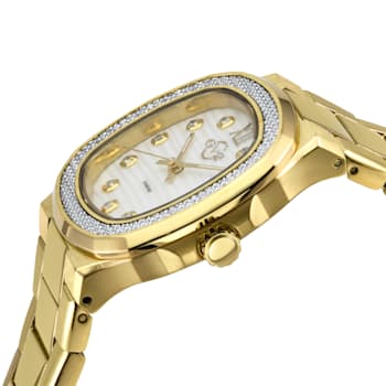 GV2 Potente Lady White MOP dial, 316L Stainless Steel IPYG Diamond Watch