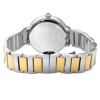 Gv2 By Gevril Women's 12203B Rome Swiss Quartz Diamond IP Two Tone Steel Watch