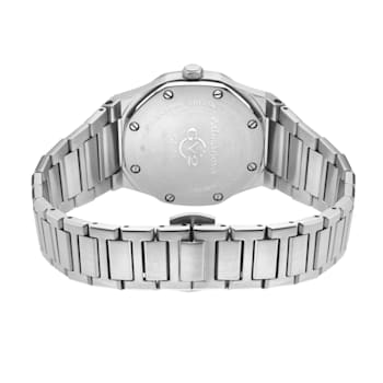 Gv2 By Gevril Women's 12703 Palmanova Diamond Stainless Steel Date Swiss Watch
