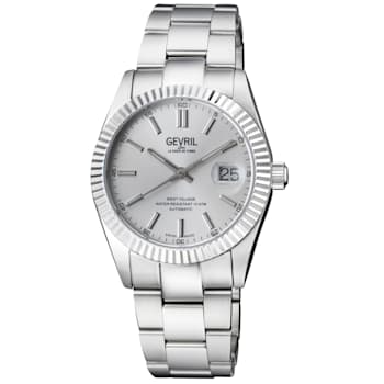 Gevril Men's 48922 West Village Swiss Automatic Sellita Stainless Steel Watch