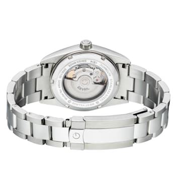 Gevril Men's 48920 West Village Swiss Automatic Sellita Blue Dial Steel Watch