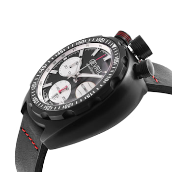 Gevril Men's Canal St Black Automatic Chronograph Watch