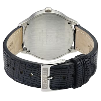 Gevril Women's Morcote Swiss Diamond Watch, 316L SS/ Case, Blue MOP,
Genuine Italian Leather Strap