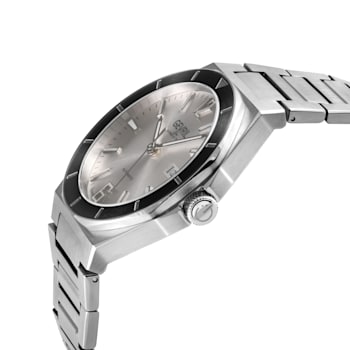 Gevril Men's High Line Automatic Watch SS Case, Black Sapphire Crystal
Top Ring, SS Bracelet