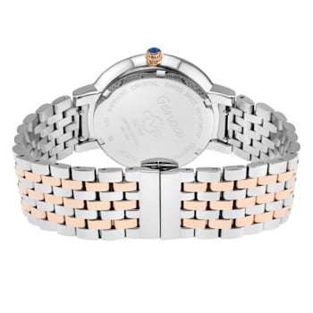 GV2 Women's Genoa White MOP Dial, Stainless Steel Diamond Watch