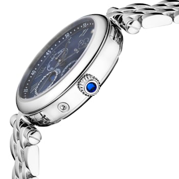GV2 Florence Women's Blue Mother of Pearl Dial Stainless Steel Bracelet Watch
