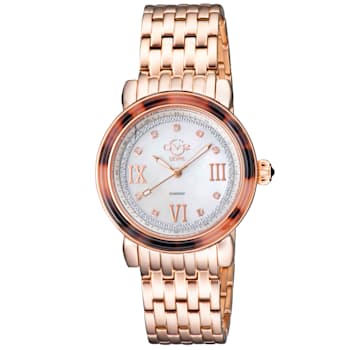 GV2 9853B Women's Marsala Tortoise Swiss Quartz Diamond Watch