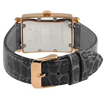 Gevril Ave of Americas Mini Women’s Rose Stainless Steel DIamond
Case,Pink MOP Dial Watch